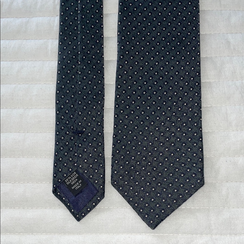 Ermenegildo Zegna Dark Tie with Subtle Dots